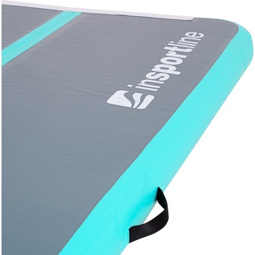 Pripučiamas gimnastikos kilimėlis inSPORTline Airstunt 400 x 100 x 10 cm pilkas su rankine pompa