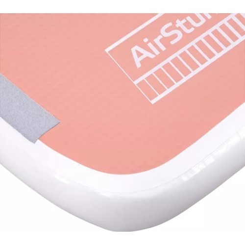 Inflatable Exercise Mat inSPORTline Airstunt 400 x 100 x 10 cm Coral Pink w/ Hand Pump