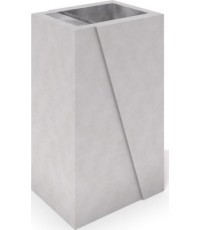 White Concrete Trash Bin Inter-Play Deco 01
