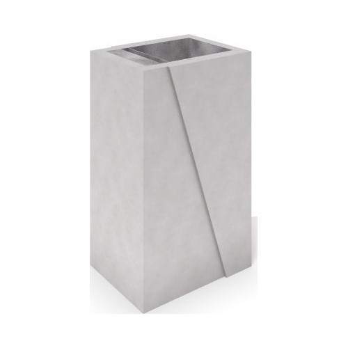 White Concrete Trash Bin Inter-Play Deco 01