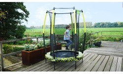 EXIT Tiggy Junior batutas su apsauginiu tinklu, ø140 cm, juodas/žalias