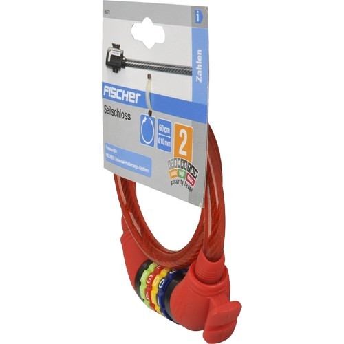 Fischer bike lock, cable, combination, kids', 10 x 600 mm