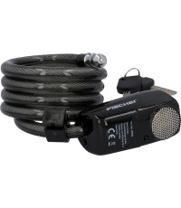 Fischer Alarm Bike Lock // with 110 dB alarm, cable, keyed, 12 x 1200 mm