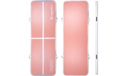 Inflatable Exercise Mat inSPORTline Airstunt 300 x 100 x 10 cm Coral Pink w/ Hand Pump