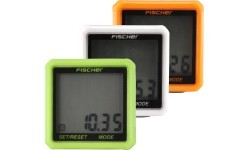 FISCHER Trend bicycle computer, 13 functions, wired, with battery (lime green)