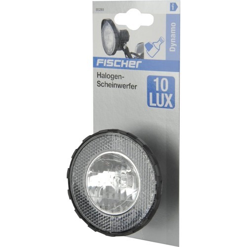 Priekinis žibintas nuo dinamos Fischer // 10 Lux, 6 V / 2,4 W
