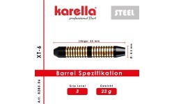 Дротики Karella XT-6 со стальными наконечниками, 23 г