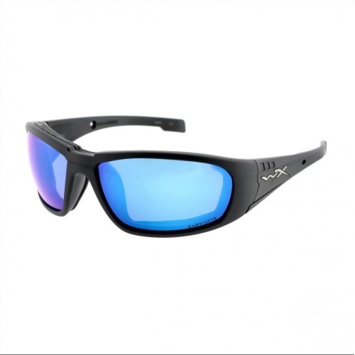 Wiley X Boss Captivate blue mirror glasses, black