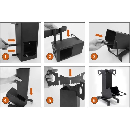 Складная ракетная печь Origin Outdoors Rocket Stove Collapsible