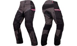 Женские мотоциклетные брюки W-TEC Barbata - Чёрно-серо-розовый