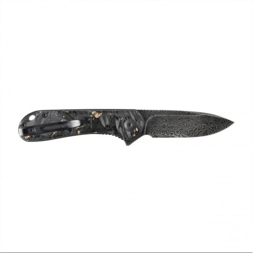 Sudedamas peilis Civivi Elementum C907C-DS1 shredded carbon fiber / golden black