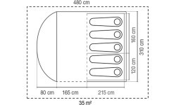 Палатка Coleman Rocky Mountain Plus BlackOut, 5 человек