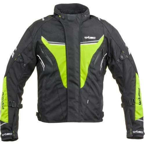 Men’s Motorcycle Jacket W-Tec Brandon - Black-Fluo Yellow
