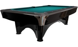Billiard Table, Pool, Dynamic IV, shining black, 9 ft., Simonis 760 blue green