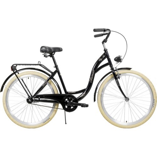 Велосипед AZIMUT City Lux 26" 2025 black-cream
