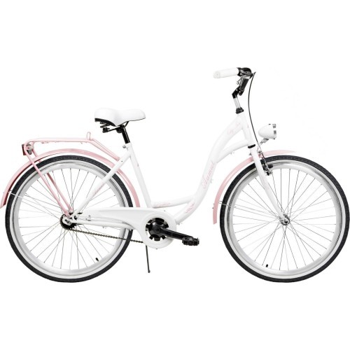 Dviratis AZIMUT City Lux 26" 2025 white-pink