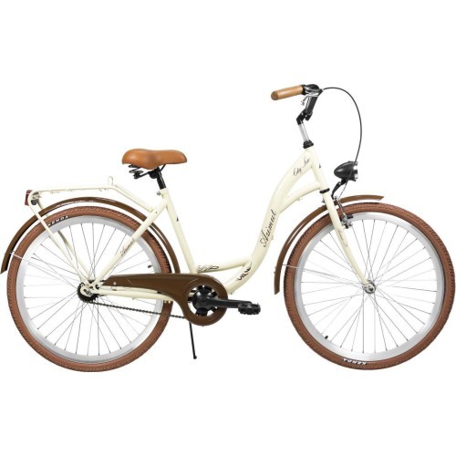 Dviratis AZIMUT City Lux 26" 2023 cream-brown