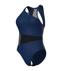 Moteriškas maudymosi kostiumėlis Mesh Angle Vent Back, tamsiai mėlynas, 38 - 700