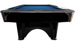Billiard Table, Pool, Dynamic IV, shining black, 9 ft., Simonis 760 blue green