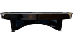 Biliardo stalas Dynamic IV, Pool, blizgus juodas, 9 pėdų, Simonis 760 mėlynai žalias