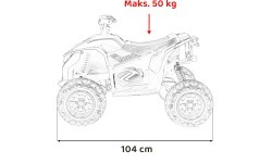 Quad Fast Wheel Vehicle White