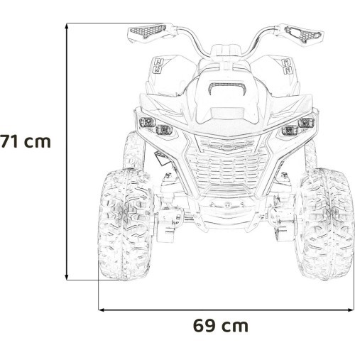 Elektrinis keturratis Fast Wheel, mėlynas