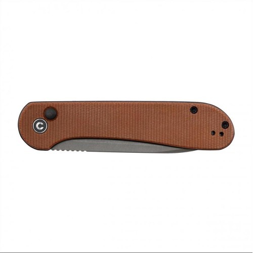Sulankstomas peilis Civivi Elementum C2103D, ruda micarta