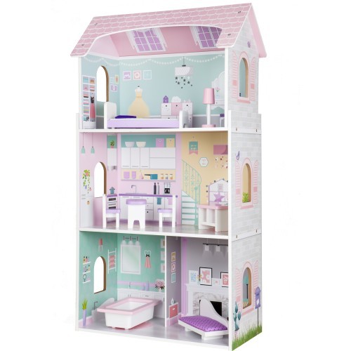 Medinis lėlių namelis Ecotoys Blueberry Residence
