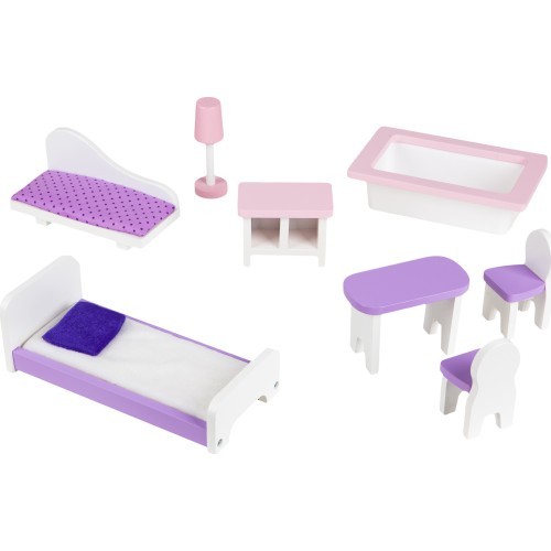 Wooden Dollhouse Ecotoys Blueberry Residence