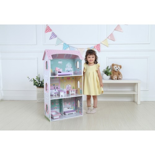 Wooden Dollhouse Ecotoys Blueberry Residence