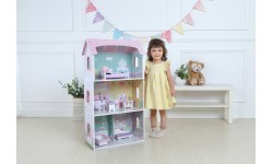 Wooden Dollhouse Ecotoys Blueberry Residence