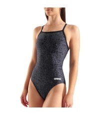 Женский купальник Snakeskin Lightdrop Back, чёрный, 38 - 500