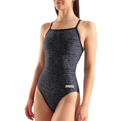 Moteriškas maudymosi kostiumėlis Snakeskin Lightdrop Back, juodas, 38 - 500