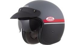 Motociklo šalmas Cassida Oxygen Jawa OHC 2.0 matinis pilkas/raudonas/juodas/baltas