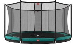 Batutas BERG Favorit InGround 380 Green su apsauginiu tinklu Comfort
