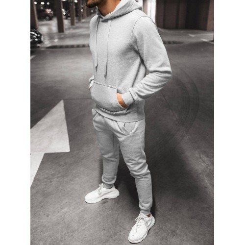 J.Style Men's Fleece Tracksuit Grey 68C10381-2