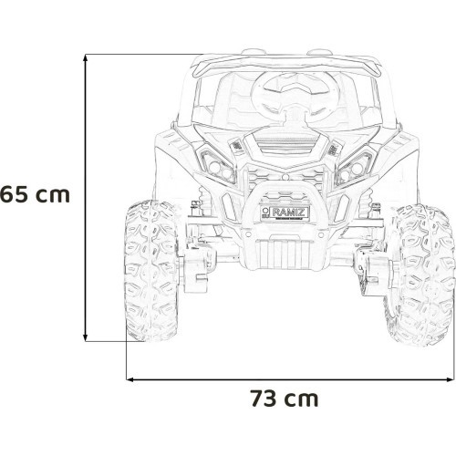 Elektromobilis Buggy UTV 2000M Racing, baltas