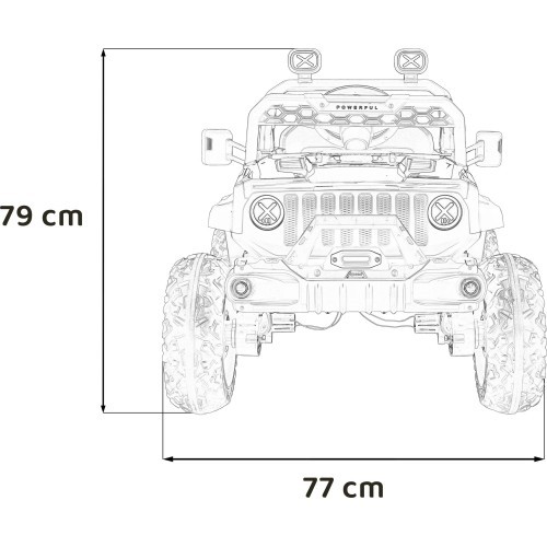 Elektromobilis OFF ROAD Speed baltas
