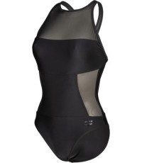 Moteriškas maudymosi kostiumėlis Mesh Panels Swim Pro Back, juodas, 36 - 500