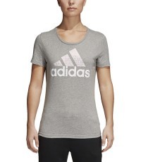 Блузка Adidas Foil Text Bos серая CV4565