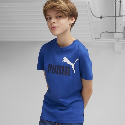 Puma Marškinėliai Paaugliams Ess+ 2 Col Logo Tee Blue 586985 21