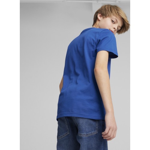 Подростковая футболка Puma Ess+ 2 Col Logo Tee, синяя 586985 21