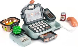 Кассовый аппарат с продуктами, сканером, калькулятором и звуками EcoToys
