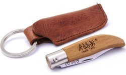 Folding Knife With Keychain And Case MAM Iberica 2001, Boxwood, 4.5cm