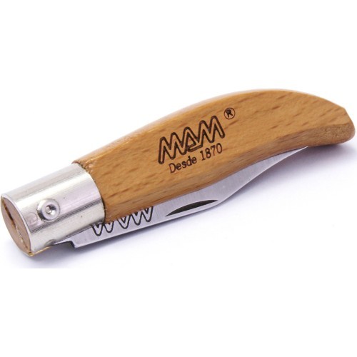 Folding Knife With Keychain And Case MAM Iberica 2001, Boxwood, 4.5cm