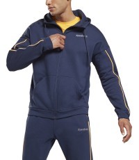 Reebok Te Piping Hoodie Men's Sweatshirt, Blue