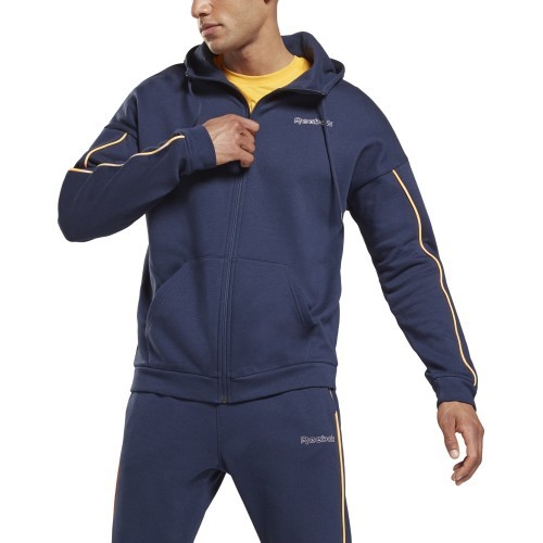 Reebok Te Piping Hoodie Men's Sweatshirt, Blue