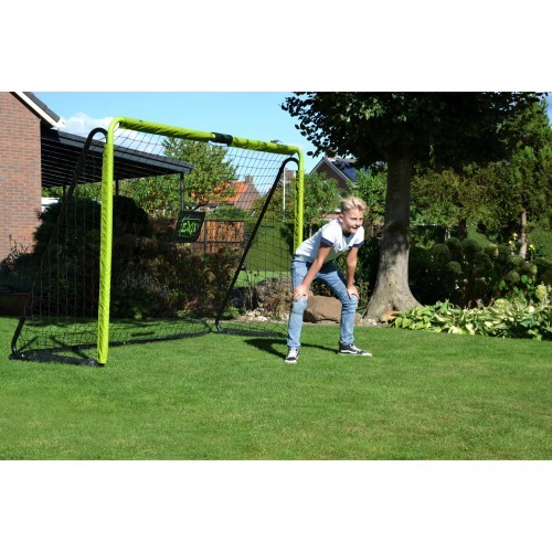 Vaikiški futbolo vartai EXIT Tempo Steel 240x160 cm, žali/juodi
