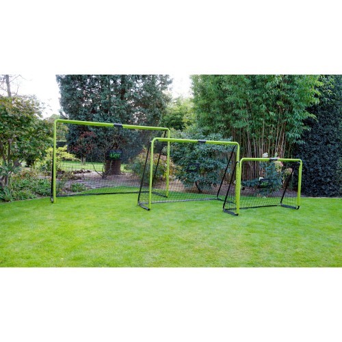 Freestanding Football Goal for Children EXIT Tempo Steel 240x160cm - green/black