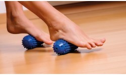 Ledragomma TONKEY Massage roller with spikes TWIN ROLL pair, blue